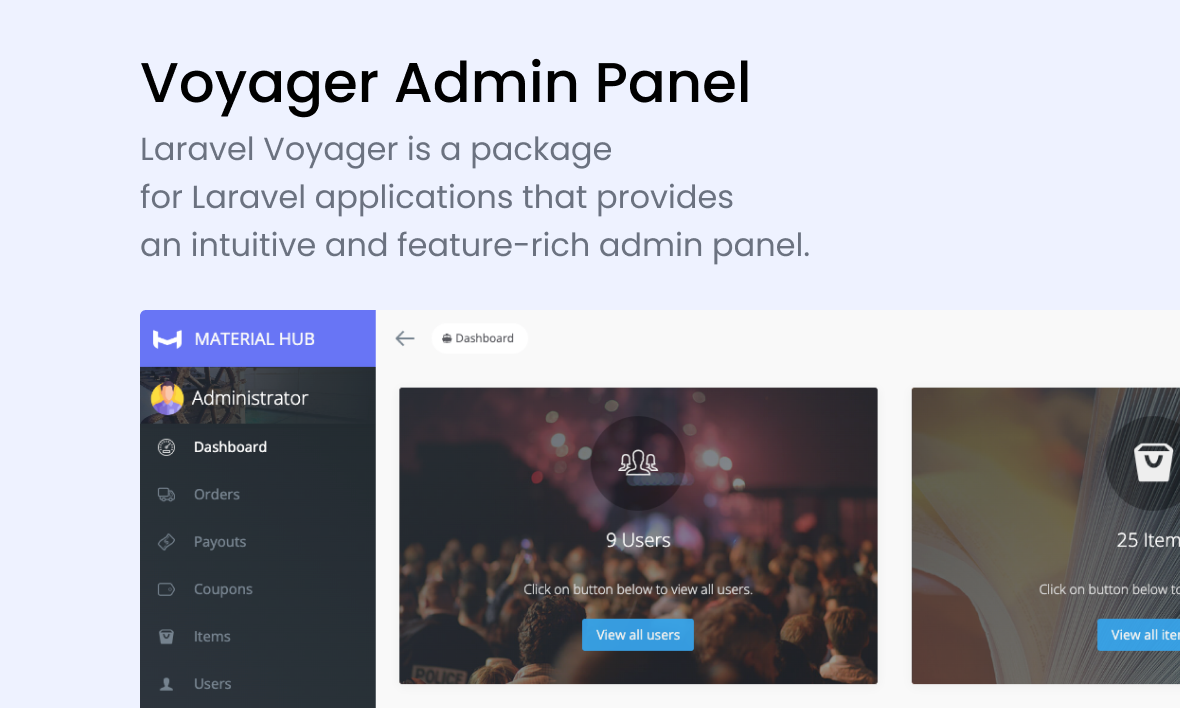 Admin panel